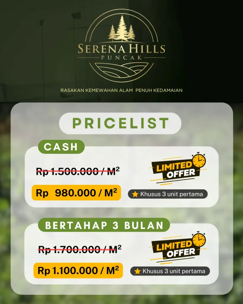 SERENA HILLS PUNCAK BOGOR